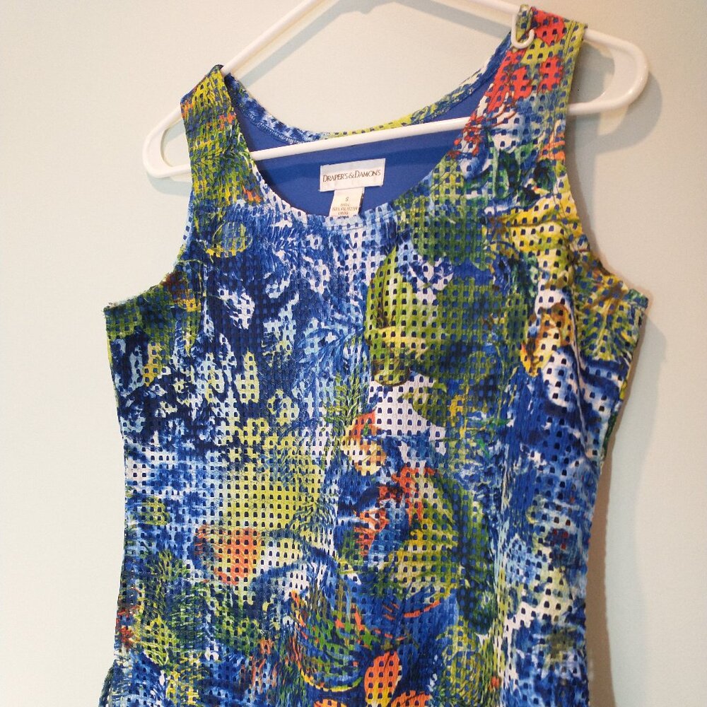 Drapers & Damons Bright Multicolor Sleeveless Top Size S